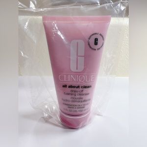 New Clinique All About Clean Rinse-Off Foaming Cleanser 5fl oz./ 150ml